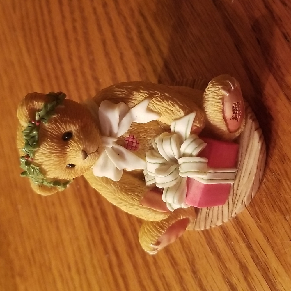 Cherished Teddies Margy "I'm Wrapping Up a Little Joy to Send Your Way" Avon